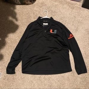 Adidas Miami Hurricanes quarter zip